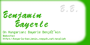 benjamin bayerle business card